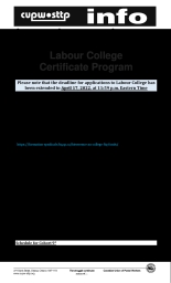 Labour College  Certificate Program