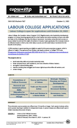 Labour College Applications