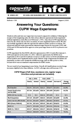 Answering Your Questions:  CUPW Wage Experience