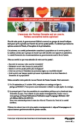 L’examen de Postes Canada est en cours.  Faites connaître votre opinion!