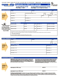Application for CUPW Life Insurance Plan - Free Basic Coverage and Optional Additional Insurance Coverage