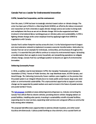 Canada Post as a leader for environmental innovation