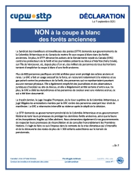 DÉCLARATION : NON à la coupe à blanc des forêts anciennes
