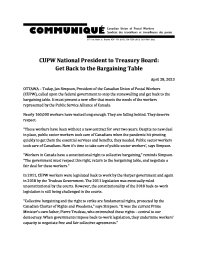 Press Release: PSAC Strike