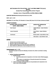 National Joint Uniform Committee Meeting Minutes (April 17, 2024)