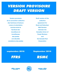 Draft version of the collective agreement for Rural and Suburban Mail Carriers ...