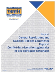 Rapport du Comité des résolutions générales et des politiques nationales (2023)