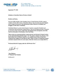 Solidarity to Greenbrier-Maxion Workers in Brazil!