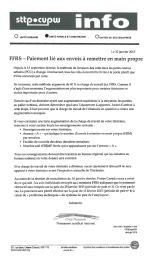 FFRS - Paiement lié aux envois à remettre en main propre