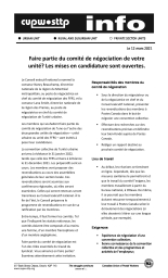 Faire partie du comité de négociation de votre unité? Les mises en candidature sont ouvertes.